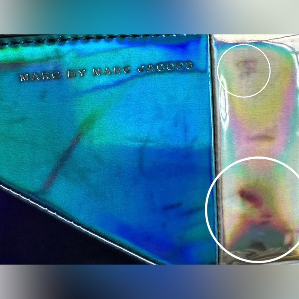 Marc by Marc Jacobs Blue & Silver Holographic Wallet/Wristlet NWOT - Picture 7 of 8
